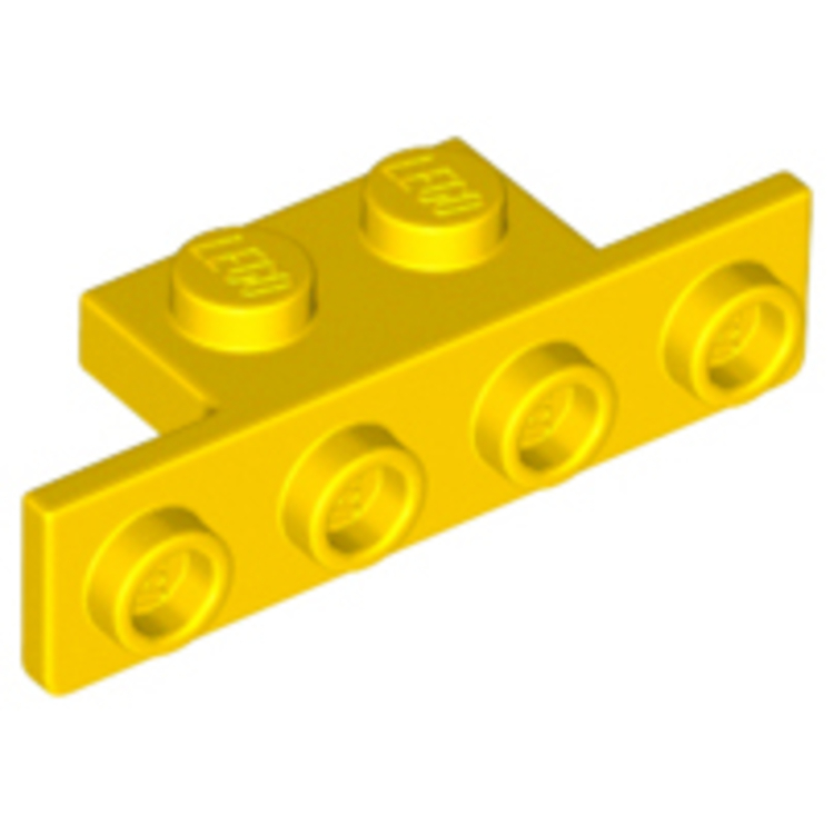 LEGO PART No: 28802 (ชิ้นส่วนเลโก้แท้) Bracket 1 x 2 - 1 x 4 with Rounded Corners at the Bottom
