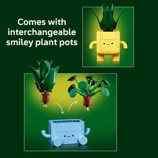 LEGO Botanicals 10349 Happy Plants (217pcs.), Building Blocks, Kids Toy