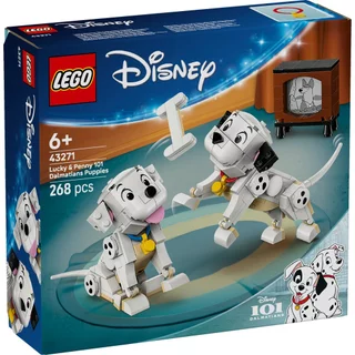 LEGO Disney Classic 43271 Lucky & Penny 101 Dalmatians Puppies (268pcs.), Building Blocks, Kids Toy