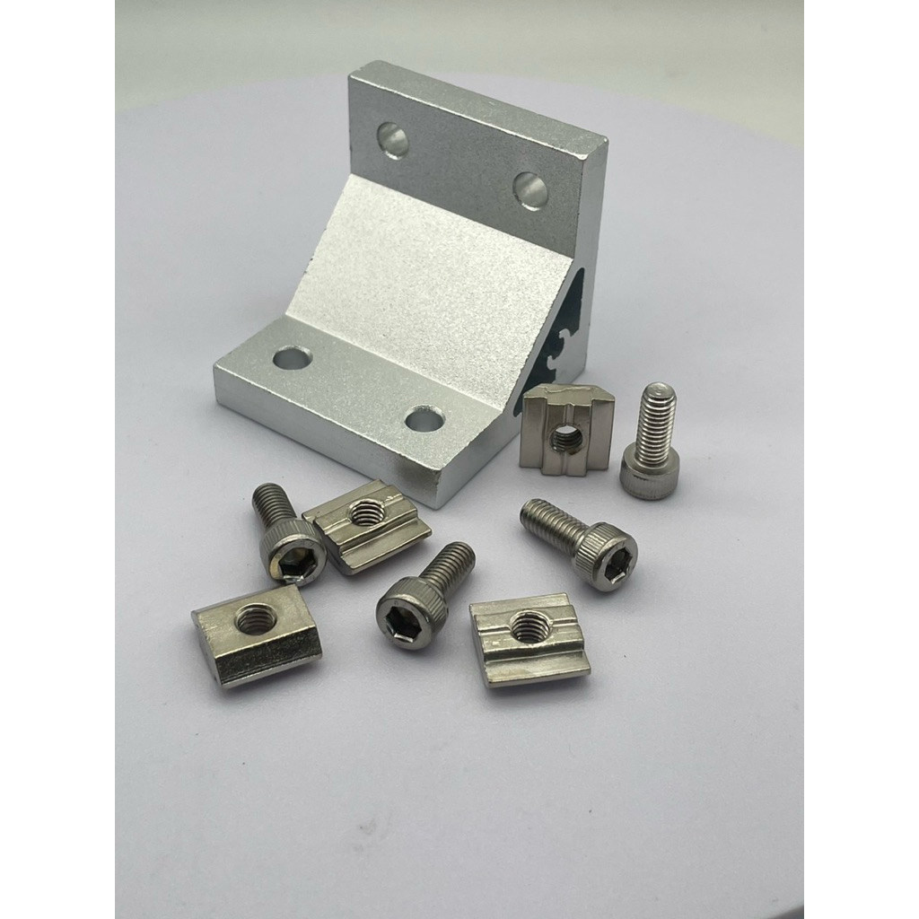 ฉากยึดอลูมิเนียมโปรไฟล์ รุ่นแบบหนา 2040 3060 4080 รับน้ำหนักได้เยอะ พ Bracket profile Hard bracket ฉากยึดชั้นวางติดผนัง