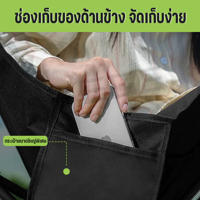 Yegey【ซื้อ 1 แถม 1】เก้าอี้แคมป์ปิ้ง เก้าอี้แคมป์ปิ้ง เก้าอี้สนาม  ปิคนิค  แบบพกพา แถมถุงจัดเก็บ ท่ออลูมิเน thumbnail 5