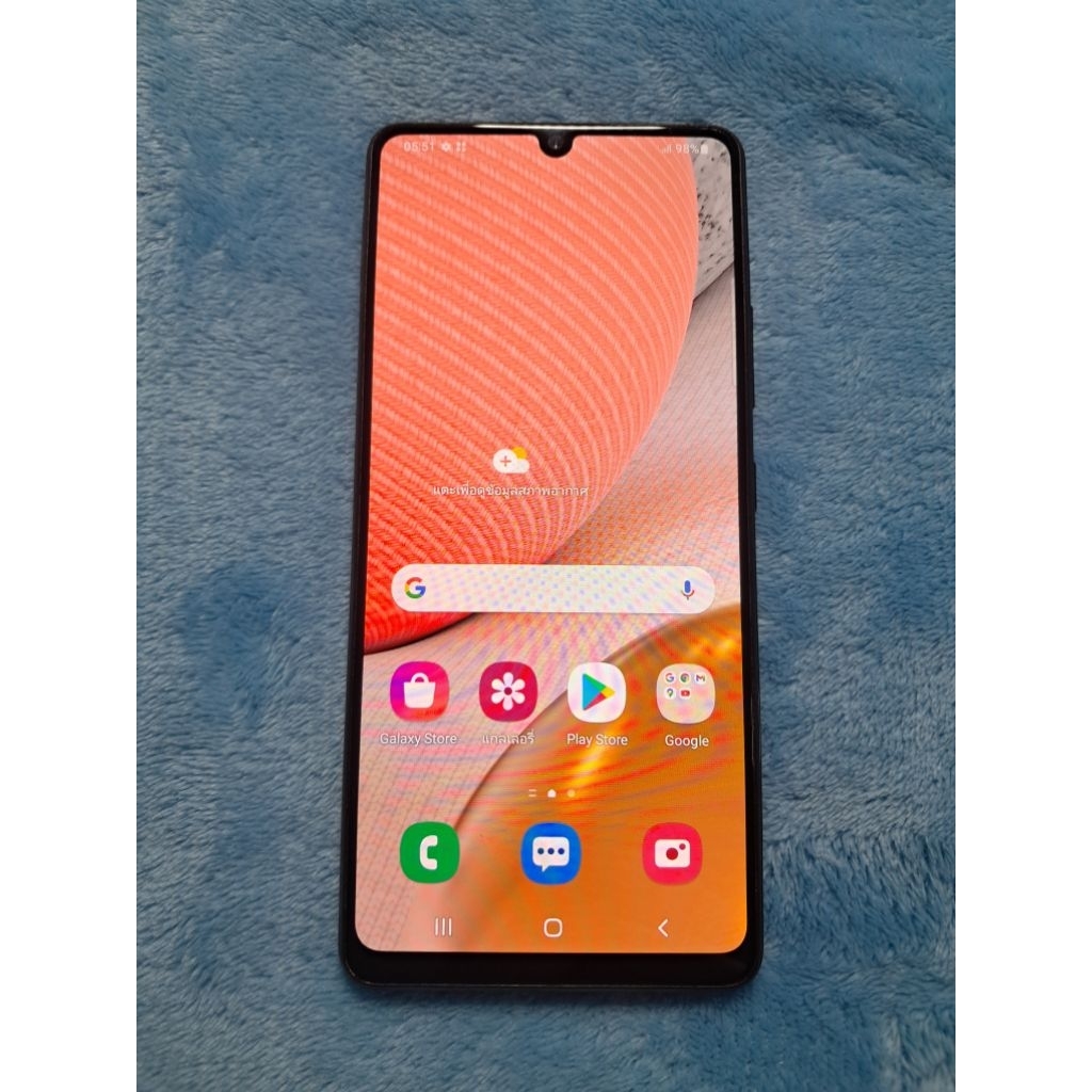 Samsung A 42 5g เครื่องแท้มือสองมีตำหนิ ใส่ซิมใช้งานได้ปกติรีเซ็ตได้ ตำหนิ WiFi เทา Bluetooth ใช้งาน
