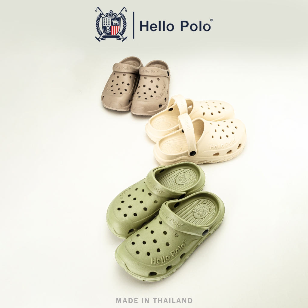 Hello Polo รองเท้าหัวโตผู้หญิง สลิปเปอร์นุ่มๆ แฟชั่นฤดูร้อน เบาสบาย พื้นหนา ทนต่อการสึกหรอ ในร่มและกลางแจ้ง EVA HP8055