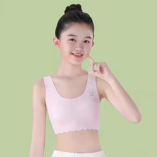 PRINCESS KESLI เสื้อชั้นในเด็กผู้หญิง เสื้อซับในเด็ก แบบสวม ฟองน้ำถอดได้ สำหรับเด็กนักเรียน เด็กวัยรุ่น
