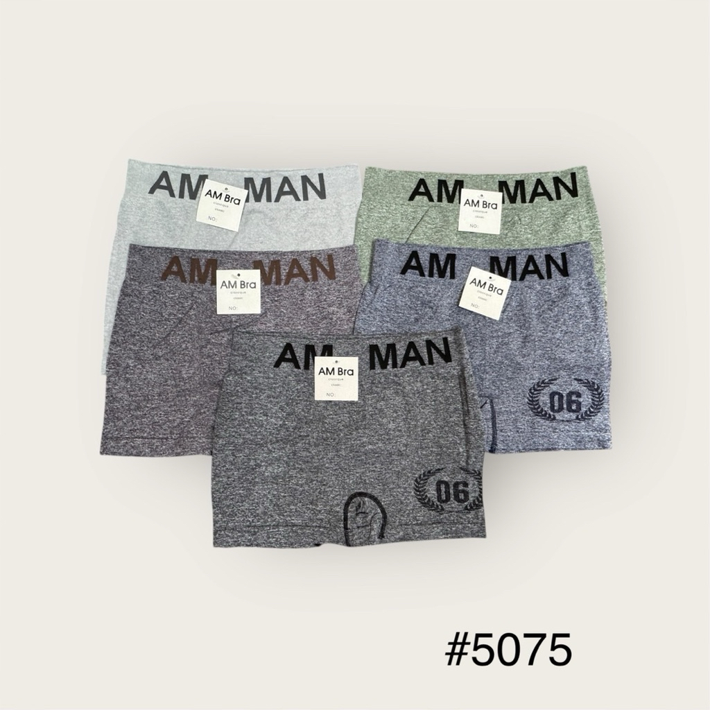 #5075 กางเกงในบ็อกเซอร์ผู้ชาย Am Men  Boxer ผ้านิ่ม สวมใส่สบาย พิมพ์ลาย 06