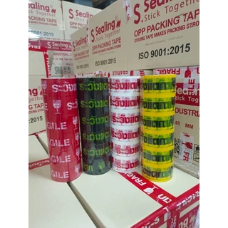 เทปกาวระวังแตก ยกแถว 6 ม้วน ราคาถูก กาวแน่น ส่งตรงจากโรงงาน