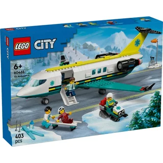 LEGO City 60465 Emergency Air Ambulance Airplane (403pcs.), Building Blocks, Kids Toy