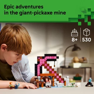 LEGO Minecraft 21277 The Pickaxe Mine (530pcs.), Building Blocks, Kids Toy