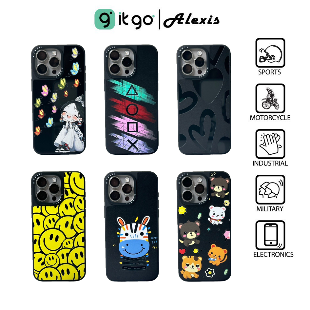 เคสดำกันกระแทก Alexis Cartoon ซ่อน Magnetic (1)