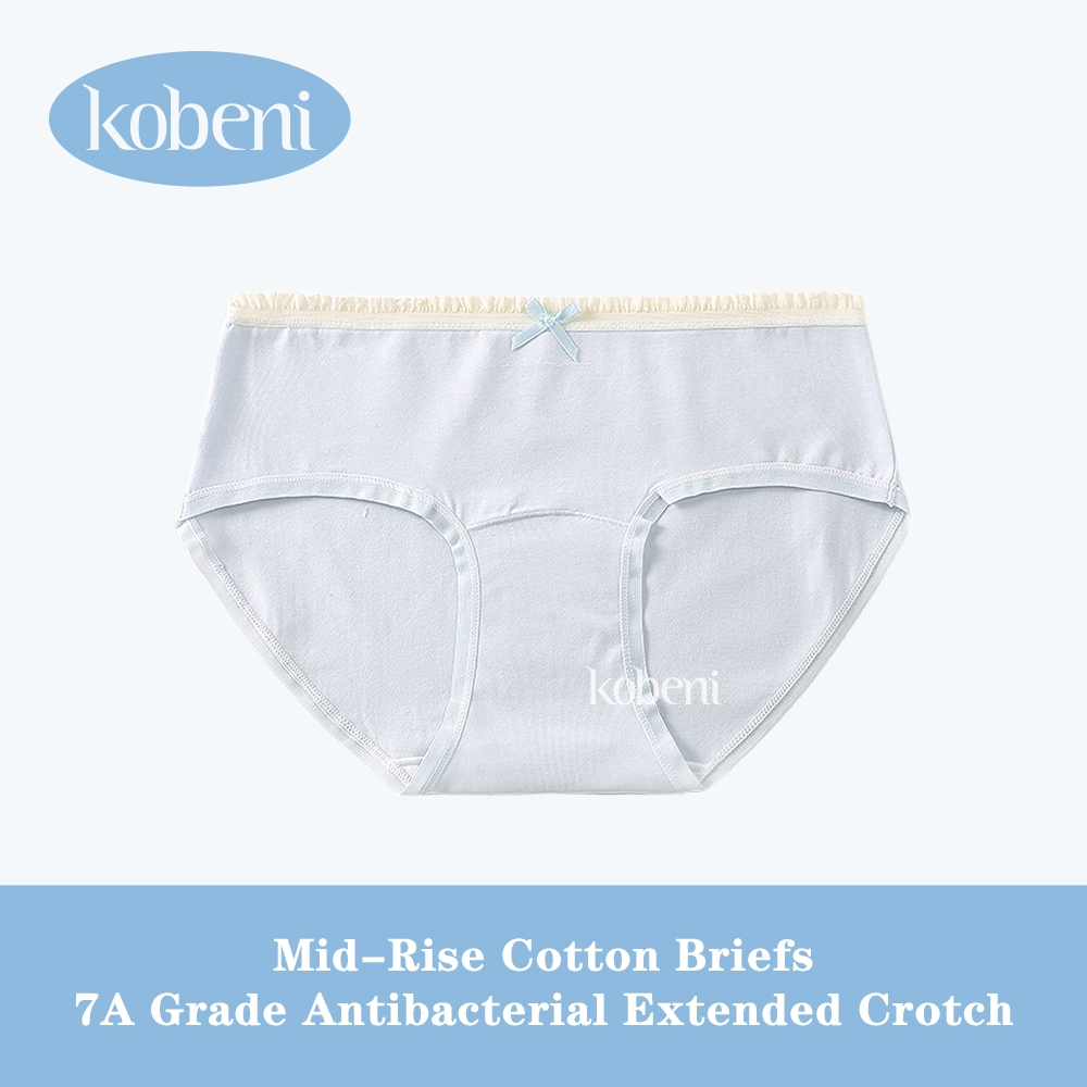 ⭐KOBENI⭐กางเกงในผู้หญิง โบว์ กางเกงชั้นใน ผ้าฝ้าย เอวกลาง แอนตี้แบคทีเรีย เป้ายาวขึ้น ยืดกระชับ ผ้านิ่มใส่สบาย