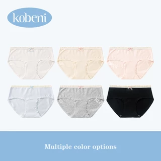 ⭐KOBENI⭐กางเกงในผู้หญิง โบว์ กางเกงชั้นใน ผ้าฝ้าย เอวกลาง แอนตี้แบคทีเรีย เป้ายาวขึ้น ยืดกระชับ ผ้านิ่มใส่สบาย