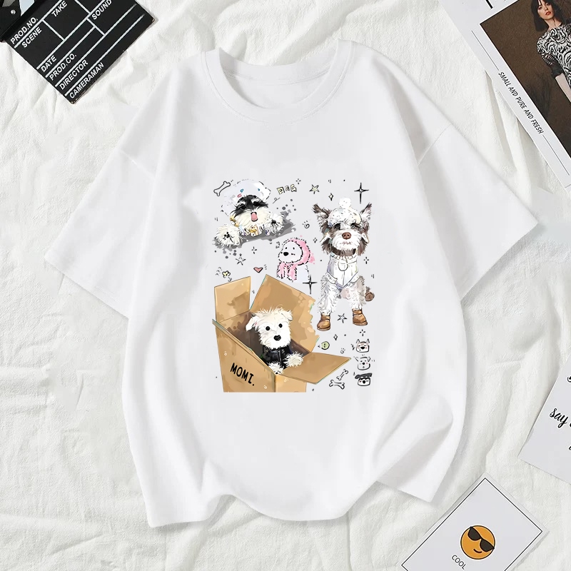 เสื้อยืดผู้หญิงแฟชั่นสาวลายการ์ตูนน่ารักฤดูร้อนเสื้อผ้าแฟชั่นส่วนเกาหลีสวมใส่สบายมาก#A184