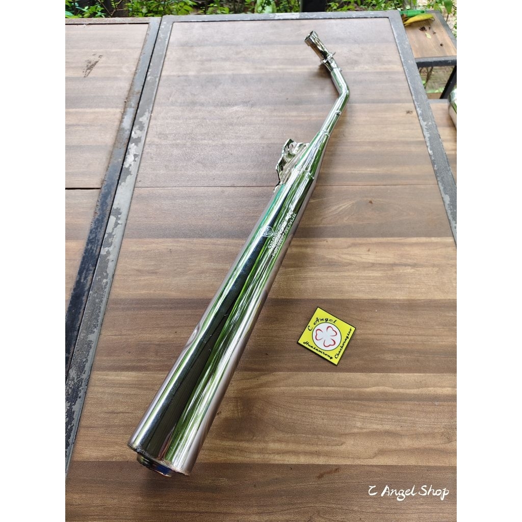 ท่อผ่าดรีมท้ายมน C100N (ผ่าหมก) คอท่อเดิม 25 มิล ท่อหนามี มอก.