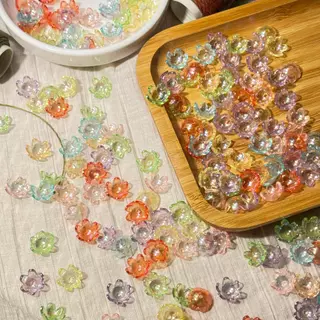 จี้ลูกปัดดอกไม้ ลูกปัดดอกไม้แบบครอบ 10กรัม diy