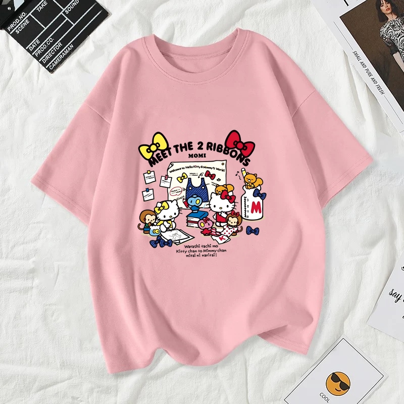 เสื้อยืดผู้หญิงแฟชั่นสาวลายการ์ตูนน่ารักฤดูร้อนเสื้อผ้าแฟชั่นส่วนเกาหลีสวมใส่สบายมาก#A189 - รูปที่ 6