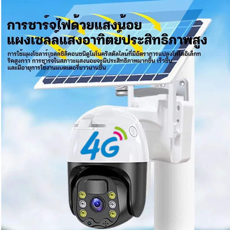 【กล้องวงจรปิดซื้อ 1 แถม 1 CCTV】🔥แถมฟรีซิม 4G🔥 Solar CCTV / Battery Power 5MP 1080p Wireless Wifi กล้องวงจรปิด - รูปที่ 6