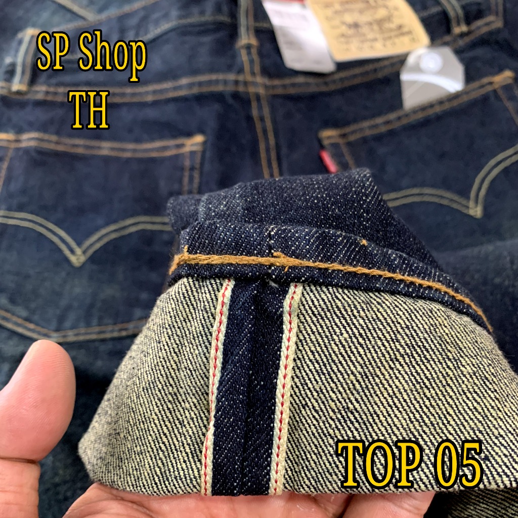 ยีนส์ป้ายทองตัวท็อป(TOP)ทรงกระบอกฟอกสนิมริมแดงเป็นกระดุมสินค้ามีพร้อมส่งทางร้านจัดส่งสินค้าทุกวัน - รูปที่ 3