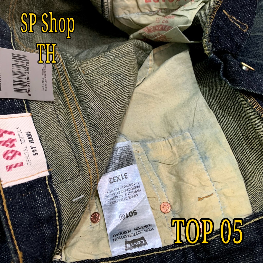 ยีนส์ป้ายทองตัวท็อป(TOP)ทรงกระบอกฟอกสนิมริมแดงเป็นกระดุมสินค้ามีพร้อมส่งทางร้านจัดส่งสินค้าทุกวัน - รูปที่ 4