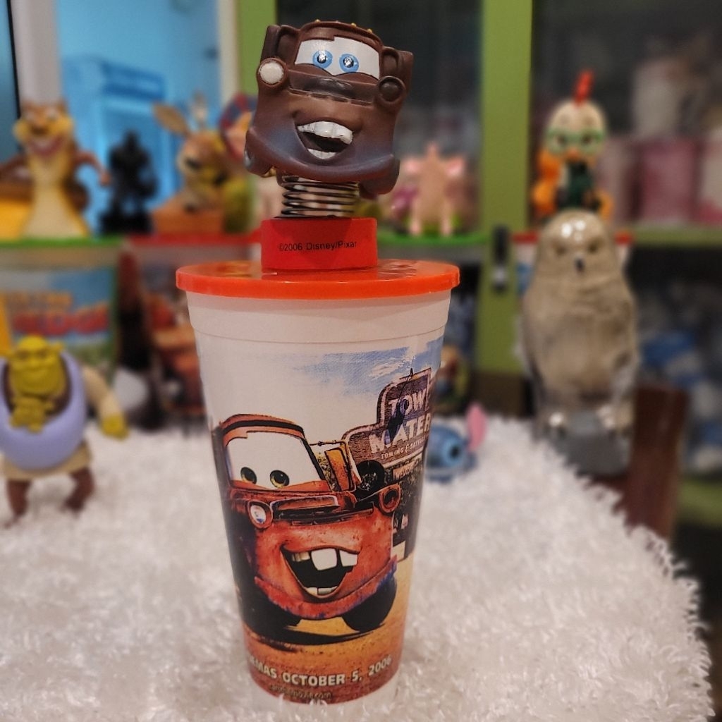 แก้วน้ำพร้อมท็อปเปอร์ Major Cineplex งานปีเก่า  CARS ( In Cinemas October 5, 2006 )