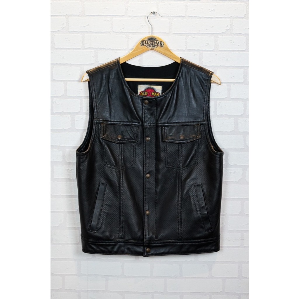 รวมเสื้อกั๊กหนังแท้ แบรนด์ Oldman แท้ 100%