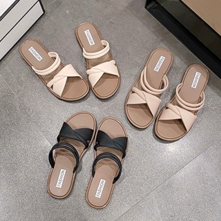 home..fashion รองเท้าแตะสวมแฟชั่น สไตล์เกาหลี พื้นหนา แมทได้…