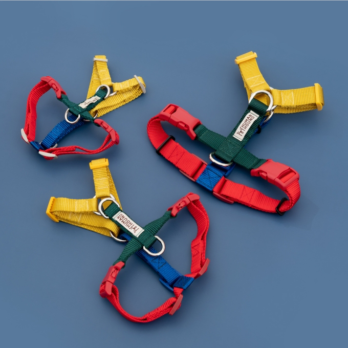 Lego H-harness สายรัดอกสุนัข Human&Hound ไซส์ XS-L : สีเลโก้ ทรง H-harness