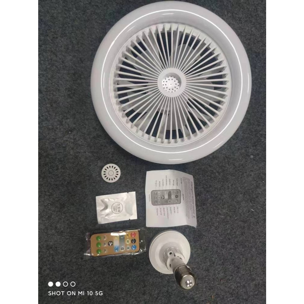 YP-511 พัดลมติดเพดาน พร้อมหลอดไฟ โคมไฟพัดลม E27 30W Led พัดลมติดเพดาน หลอดไฟในบ้าน   พัดลมตั้งโต๊ะอโรม่าเพดานไฟ Universa ราคา ถูกที่สุด ดีลบีเคเค แกลเลอรีภาพที่ 9