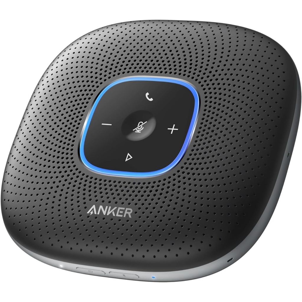 Anker PowerConf S3 Speakerphone, Zoom Certified Conference Speaker with 6 Mics, 360° Enhanced Voice Pickup, 24H Call Tim