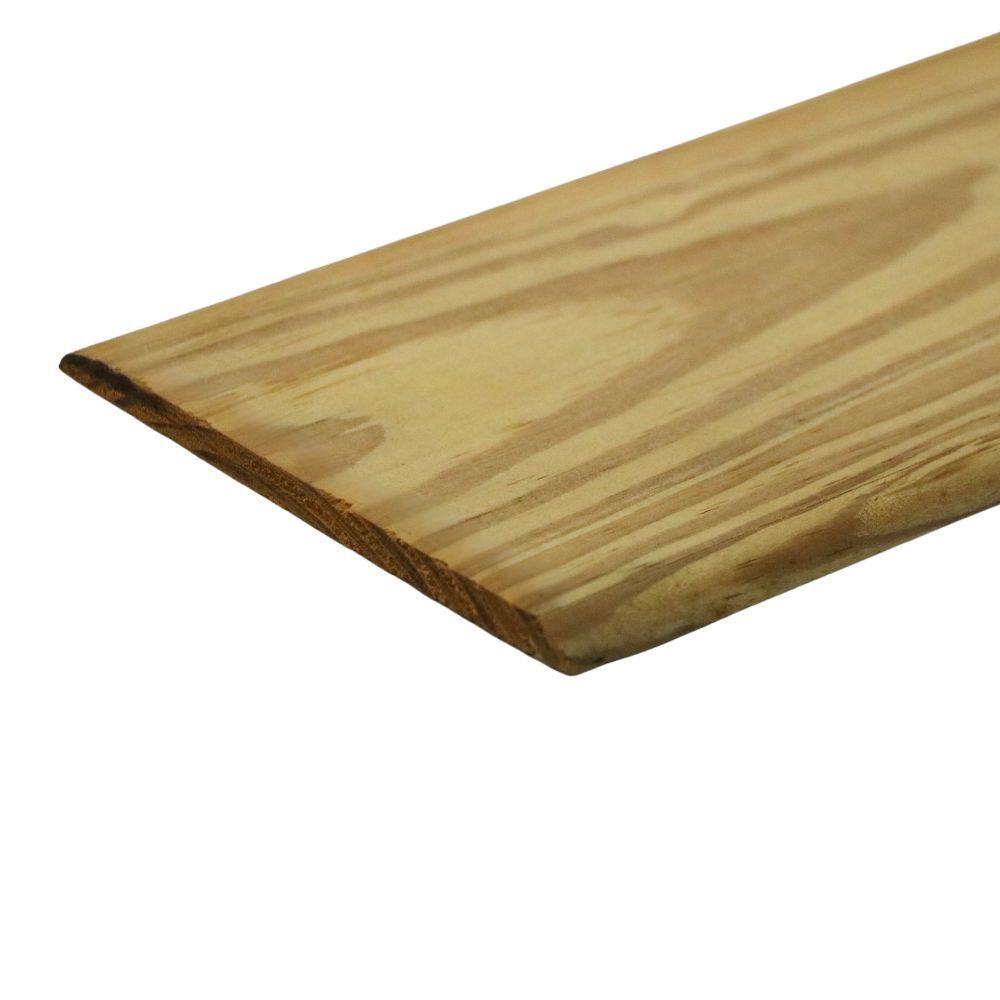 ฝาผนังภายนอก ไม้จริง SYP ไสตั้ง ไม่ทำสี อัดน้ำยา H3 เกรดเนเชอรัล 0.8x13x100 (cm) -Thaiwoodmart