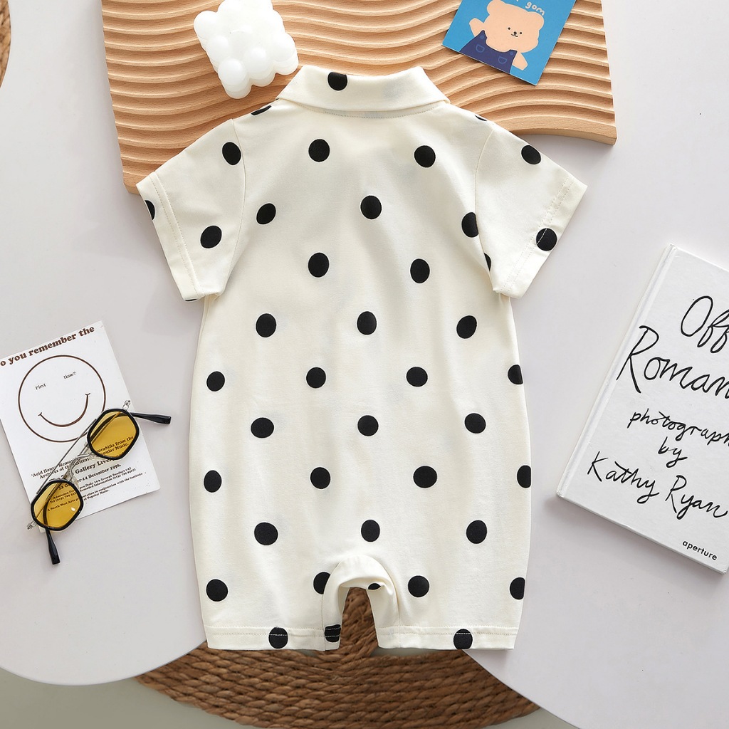 MiniQueen ชุดบอดี้สูทเด็กอ่อน ชุดเด็กผู้ชาย รุ่น Polkadot Romper (ROM00091) - รูปที่ 4