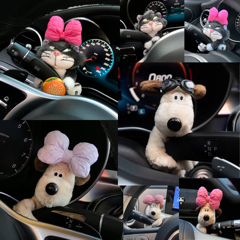 ตุ๊กตาไฟเลี้ยว ตุ๊กตาแต่งรถยนต์ สำหรับตกแต่งรถยนต์ ใส่ตรงก้านไฟเลี้ยว หรือ ก้านที่ปัดน้ำฝนได้ พร้อมส่ง