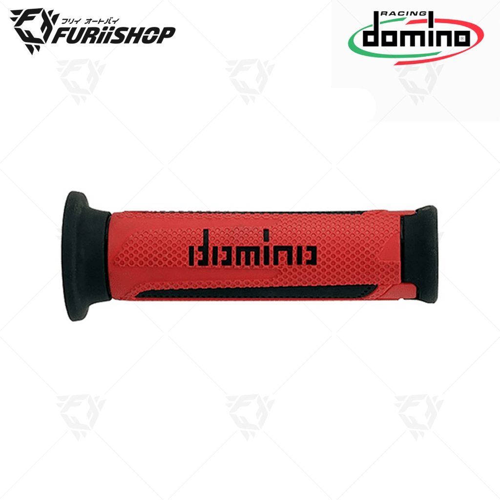 ปลอกแฮนด์ DOMINO A350 ปลายเปิด แดง-ดำ