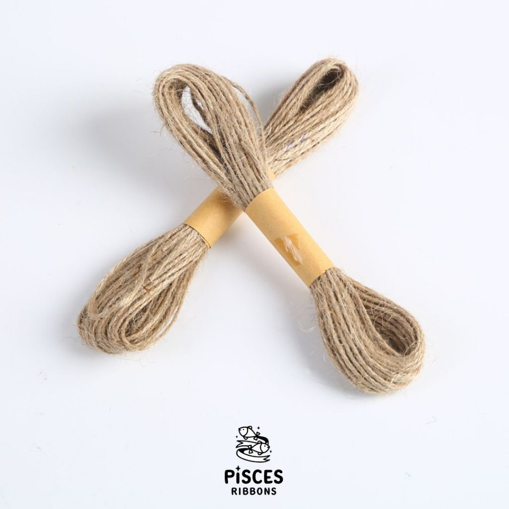【2 มัด】/【10 มัด】**Natural Jute Twine – เชือกป่านถักมัดเล็ก 1.5 มม. (สำหรับตกแต่ง/DIY) เชือกปอ เชือกป
