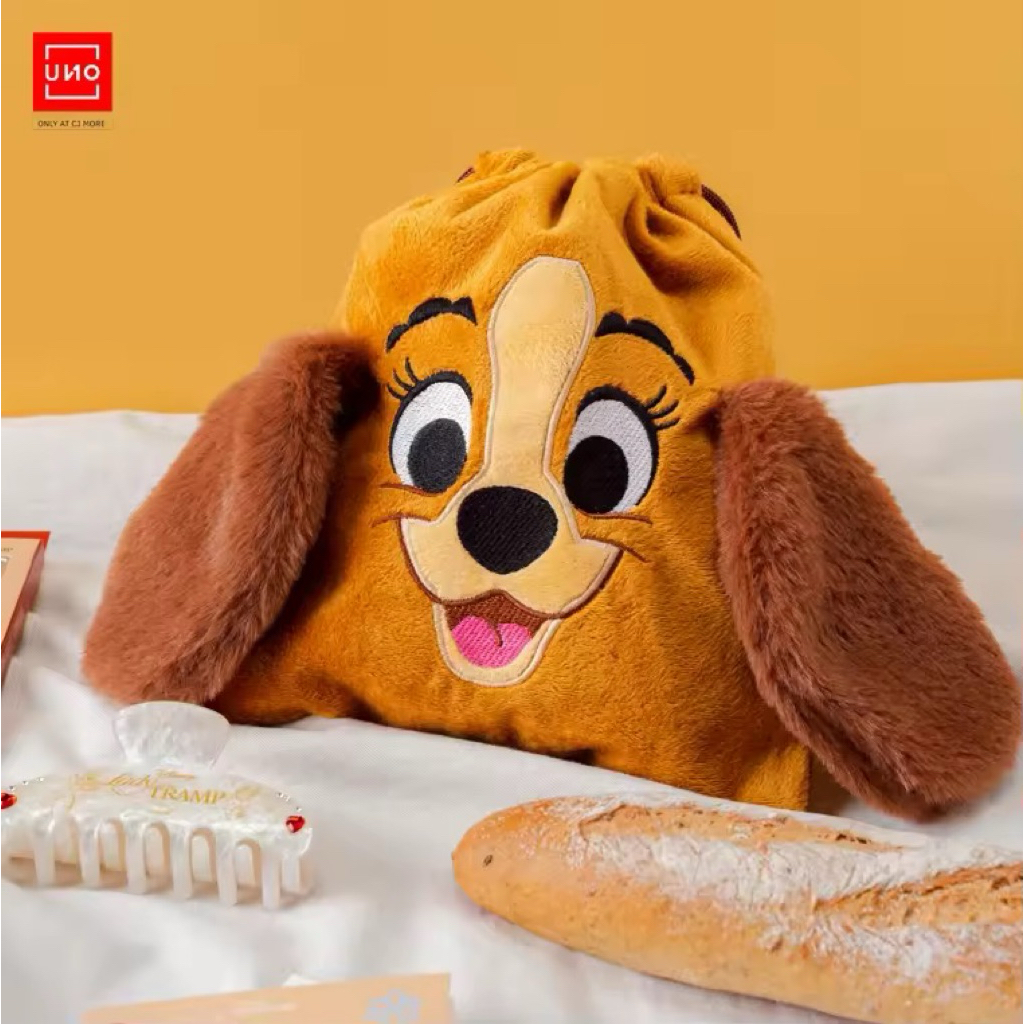 UNO กระเป๋าผ้าถุงหูรูด  Lady and the Tramp รุ่น 149