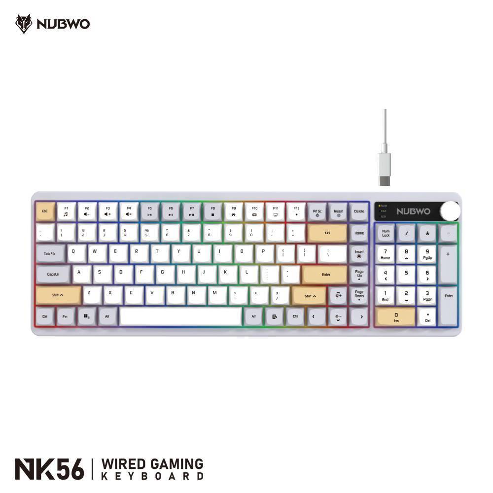 Keyboard Keyboard Nubwo รุ่นNK56  Connection type USB Wirad มีไฟปรับไฟได้ ใช้กับ Tablet ได้ทุกรุ่น