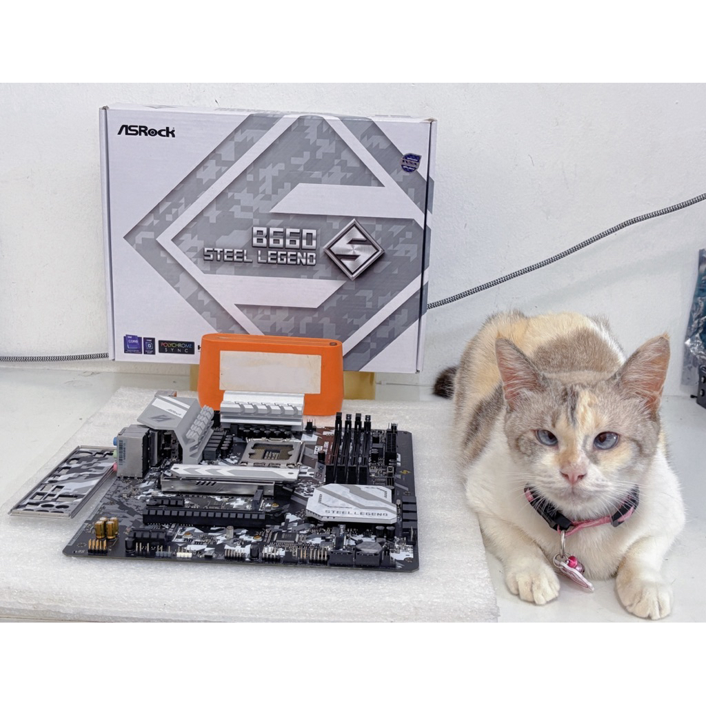B660 ASROCK STEEL LEGEND DDR4 มีกล่อง อุปกรณ์ครบ  ประกันJIB 7/7/68 มือ2