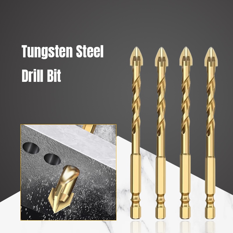 🏠 ดอกสว่าน แข็งแรง2เท่า ดอกสว่านคาร์ไบด์ ดอกสว่านเจาะเหล็ก เจาะปูน เจาะกระจก เจาะกระเบื้อง 6มม. 8มม. - รูปที่ 3