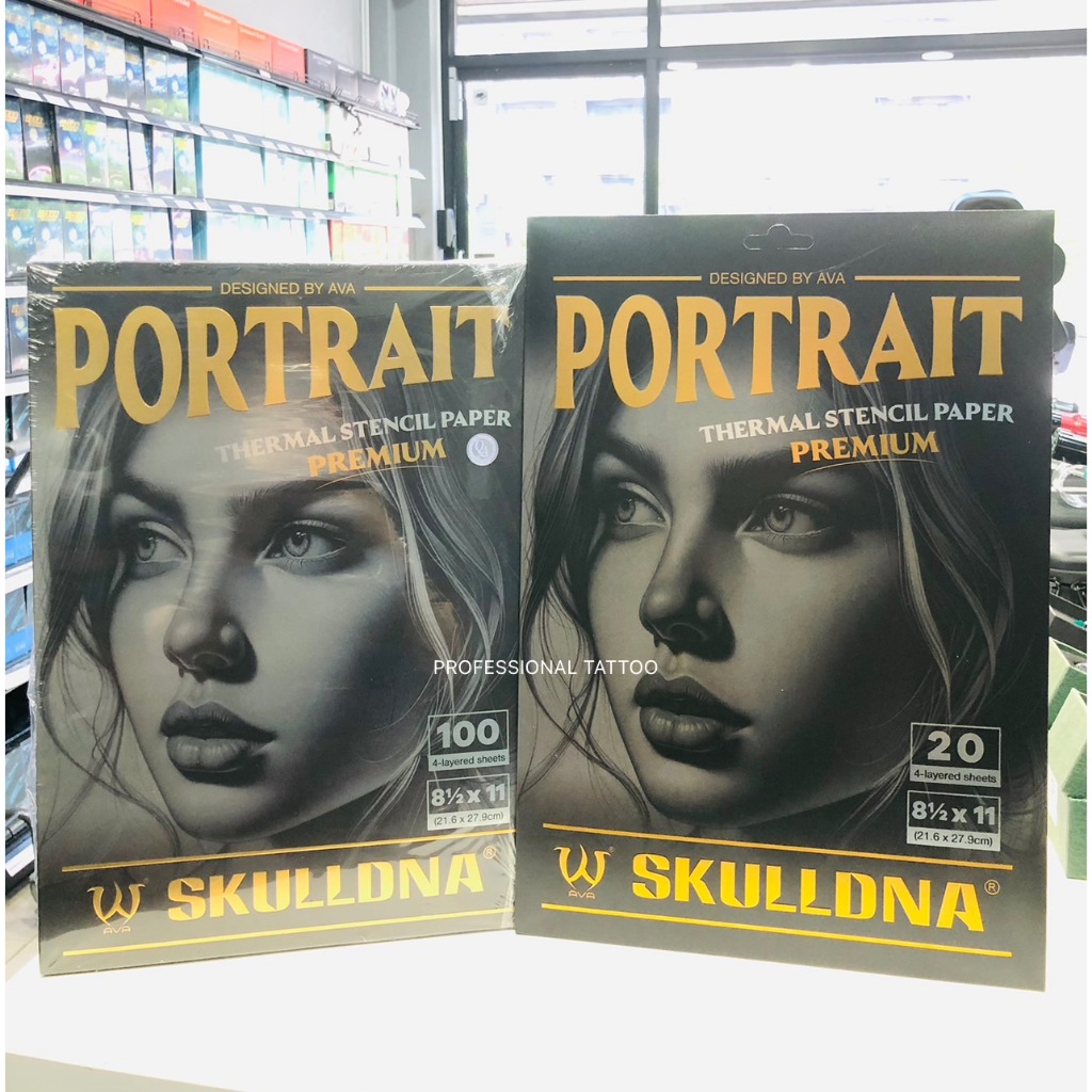 กระดาษลอกลายแบบฟิล์ม SKULLDNA PORTRAIT Thermal Stencil Paper มีแบบ 20 แผ่น และ 100 แผ่น