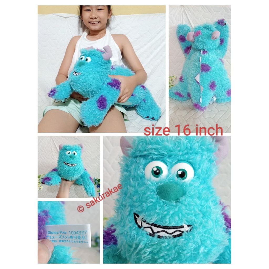 (พร้อมส่ง) ตุ๊กตามือสอง มอนสเตอร์อิ้ง mike sully  monster inc ไมด์ ซัลลี่ งานลิขสิทธิ์แท้
