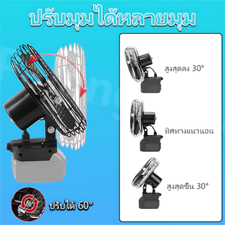 พัดลมแบตเตอรี่ไร้สาย 8นิ้ว พัดลมแบตสว่าน พัดลมพลังสูงแบบพกพา พัดลมปรับได้สองสปีด พัดลม