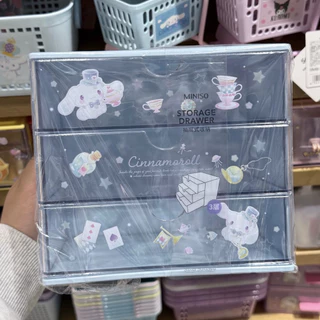 🎀พร้อมส่ง กล่องเก็บของ 3 ชั้น Sanrio x Miniso ลิขสิทธิ์แท้ 💯