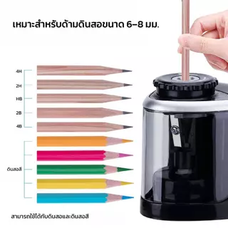 Tenwin เครื่องเหลาดินสอไฟฟ้า พกพาสะดวก ไม่เลอะมือ ใส่ถ่านAA ของใช้สำนักงาน เครื่องเขียน