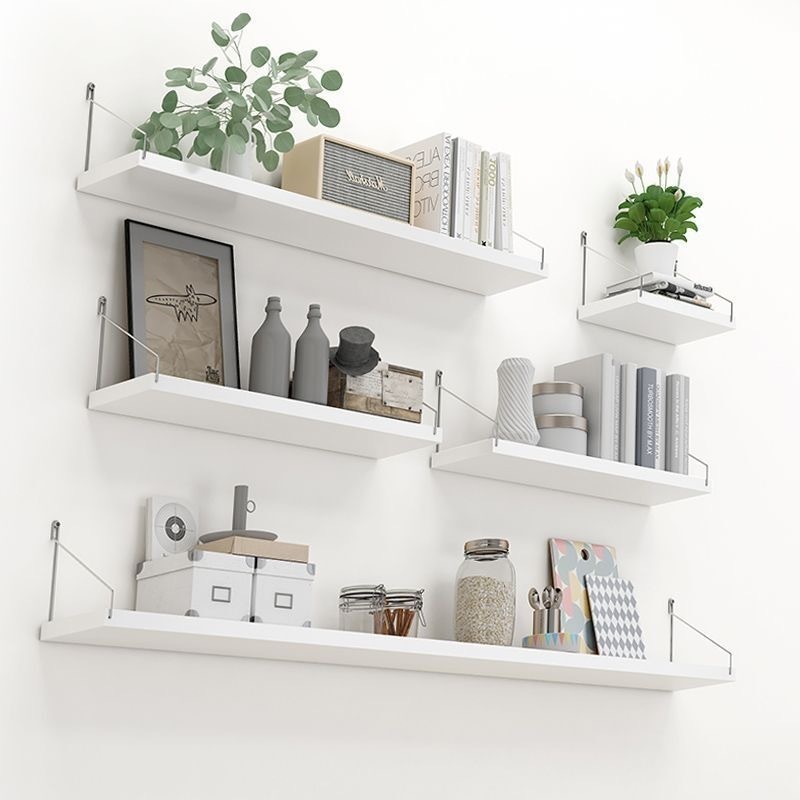 BUJOY ชั้นวางติดผนัง ไม่ต้องเจาะ ชั้นวางไม้ ชั้นวางของติดผนัง ของแต่งบ้าน ไม้ ติดตั้งง่าย - รูปที่ 3