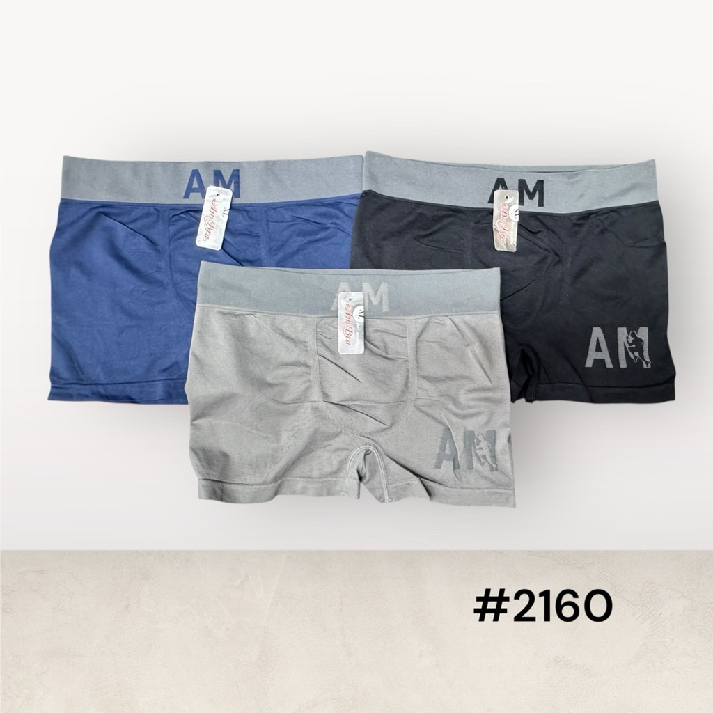 #2160 กางเกงในบ็อกเซอร์ผู้ชายไซค์ใหญ่ XL  Boxer ผ้าไมโคร พิมพ์ลาย Am