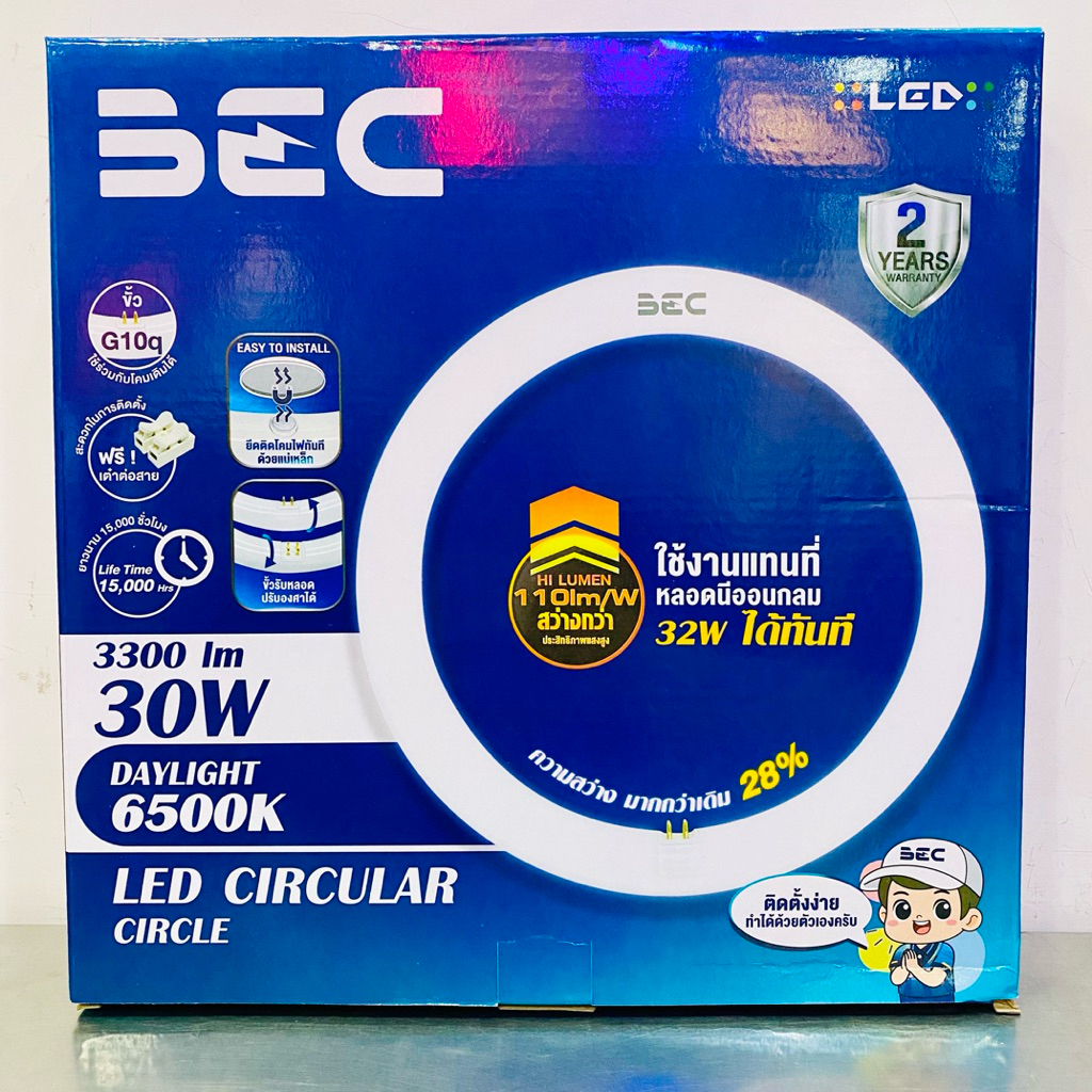BEC หลอด LED กลม ขั้ว G10Q 30W 6500K รุ่น CIRCLE 30W/6500K