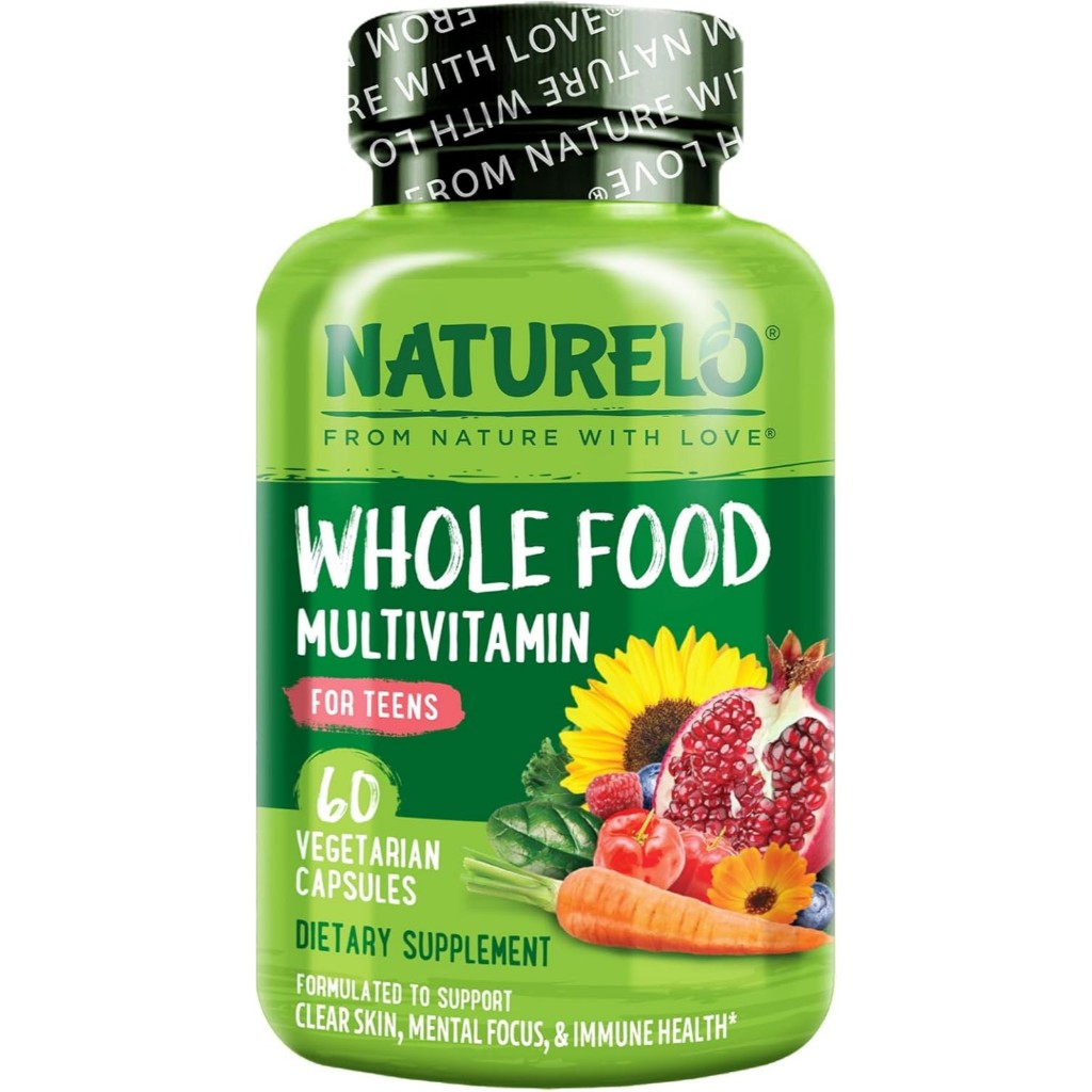 วิตามินรวมวัยรุ่น Whole Food Multivitamin for Teens บำรุงสมอง ลดสิว เสริมการเจริญเติบโต แท้USA60เม็ด