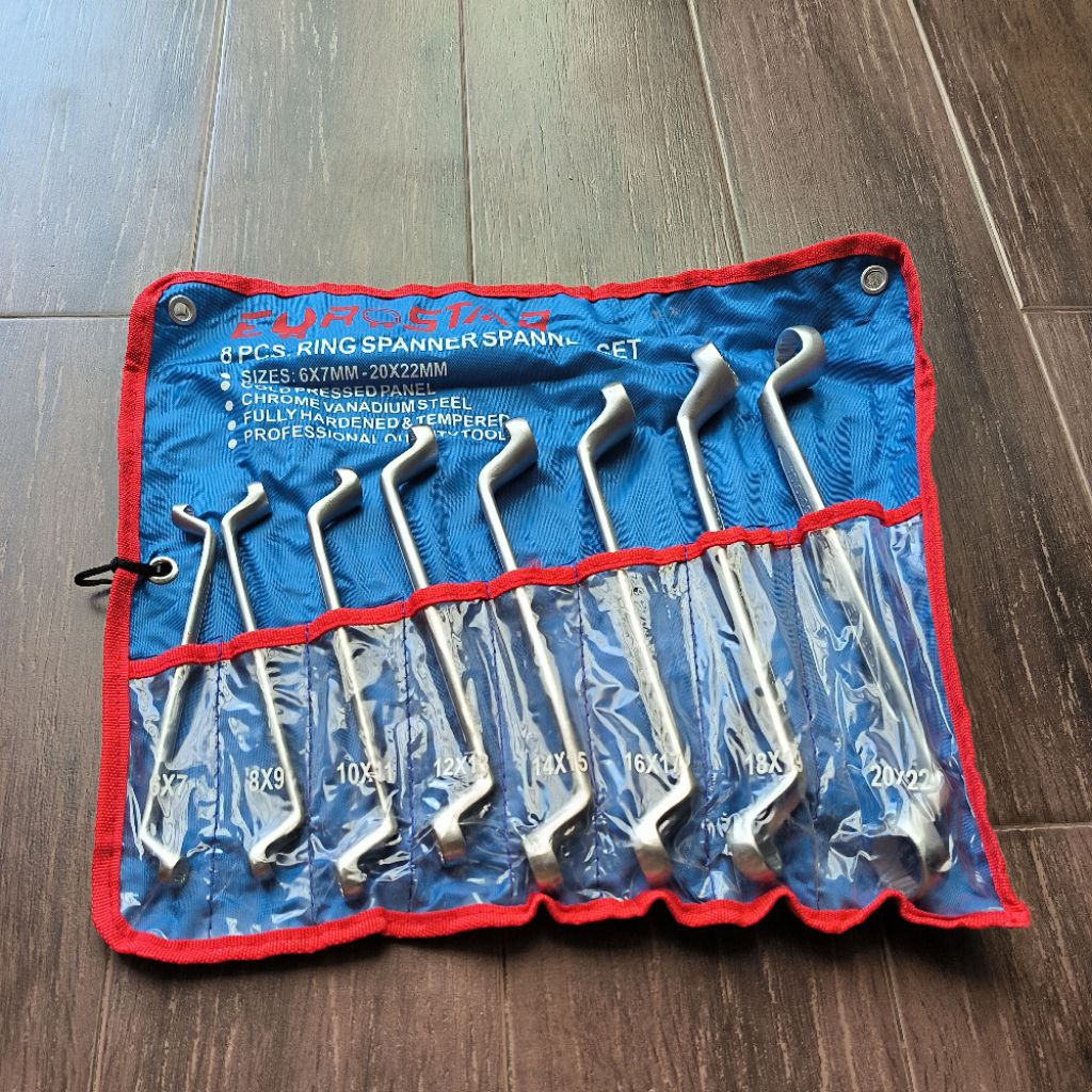 Euro 4 ประแจแหวน Euro 8 ตัวชุด  มีเบอร์ 6x7 ถึง 20x22