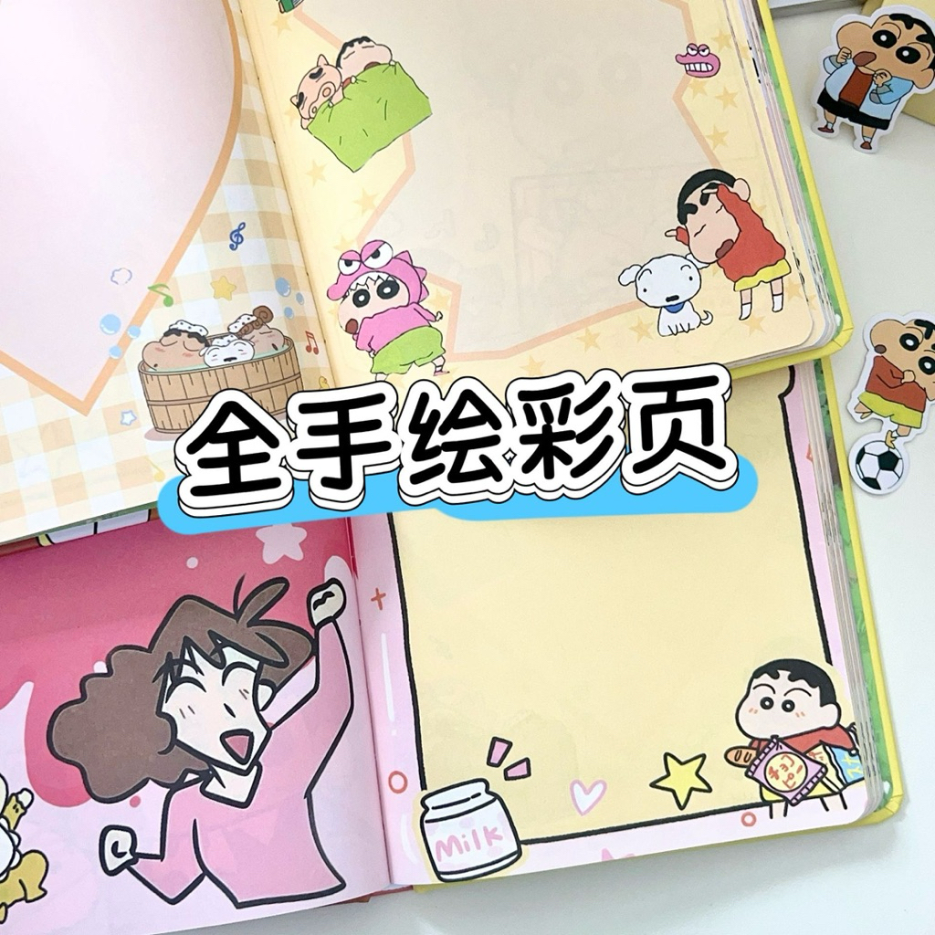 สมุดปกแข็ง ลายชินจังพิซซ่า สมุดน่ารัก ขนาดA5 - รูปที่ 2