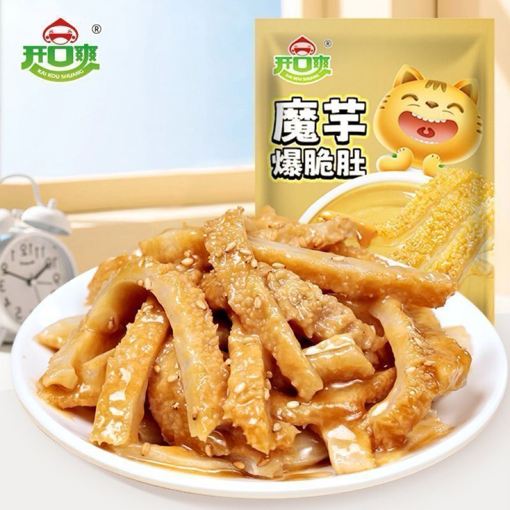 บุกผ้าขี้ริ้วซอสงา ซองทอง 1ห่อเล็ก 8 กรัม