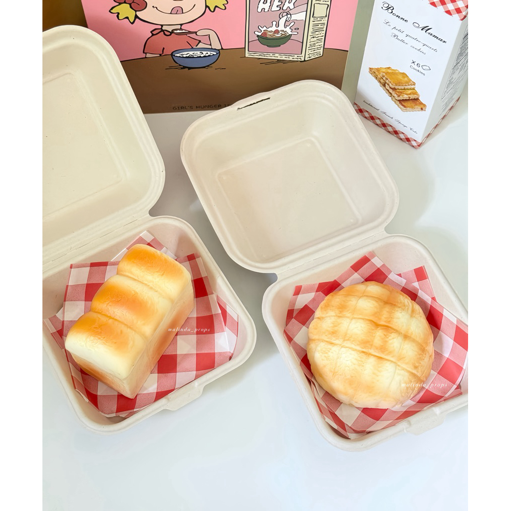 set ขนม+กล่อง  เซทขนม พร็อพขนมปังปลอม 🍞🥯